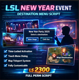 LSL New Year Event Destination Menu Script | Time-Locked Party Teleport Map System | Full Perm