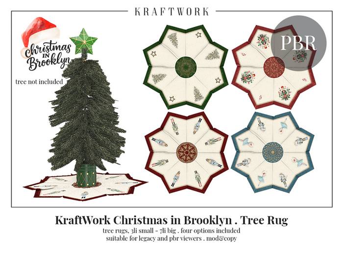 KraftWork Christmas in Brooklyn Tree Rug (Add Me)