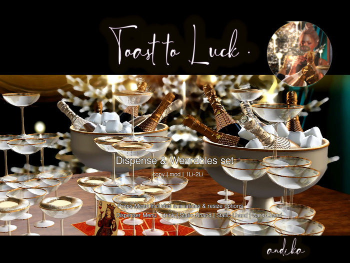ADD/andika{Toast to Luck}Dispenser&Wearablspenser&Wearables set