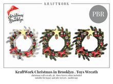 KraftWork Christmas in Brooklyn Toys Wreath (Add Me)