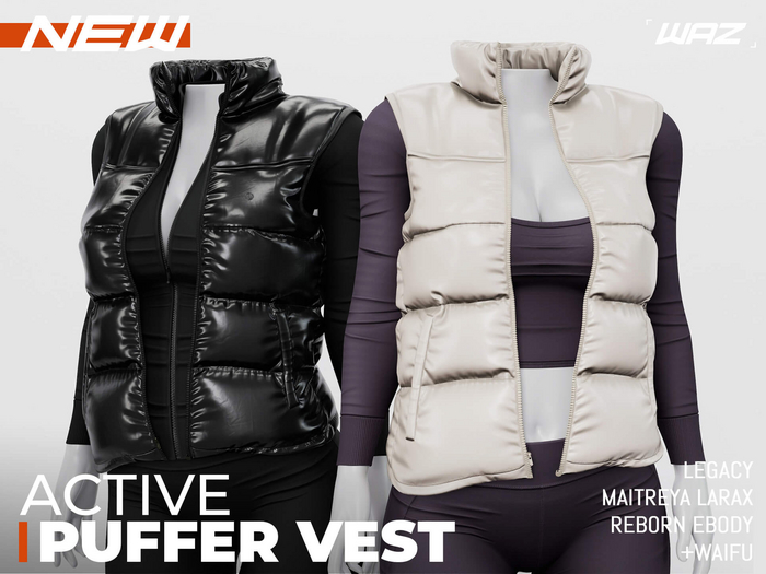 WAZ - Active Puffer Vest Jacket (Fatpack)