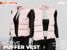 WAZ - Active Puffer Vest Jacket (Blush)