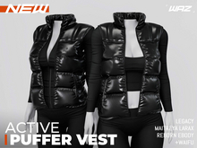 WAZ - Active Puffer Vest Jacket (Black)