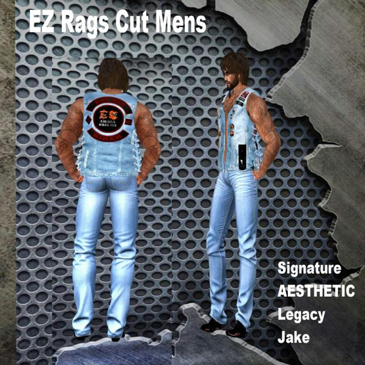 EZ Riders Rags Biker Cut Mens