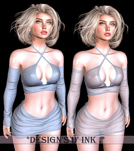 Freya Dress Cool Gray LaraX,Reborn,BombShell, Waifu,Legacy
