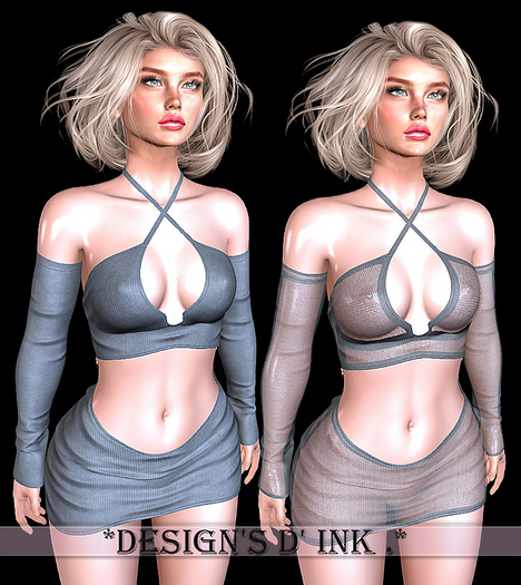 Freya Dress Jet Gray LaraX,Reborn,BombShell, Waifu,Legacy