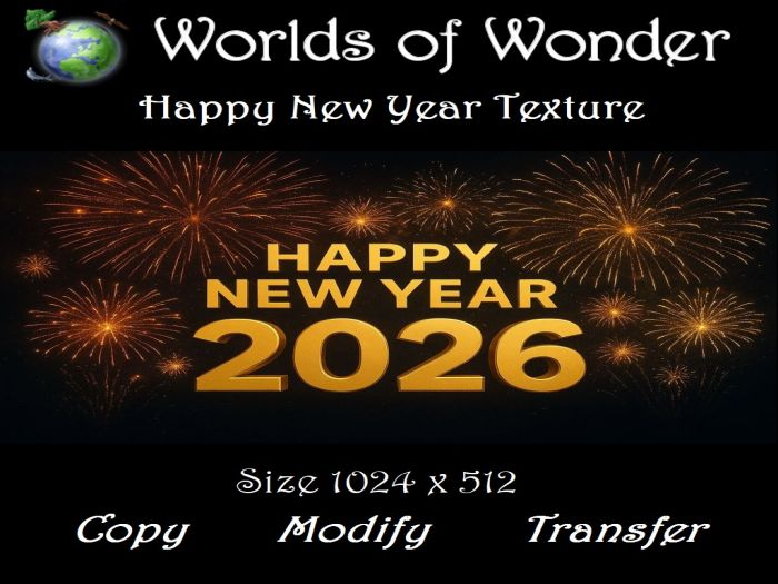 WoW 2026 Happy New Year Texture