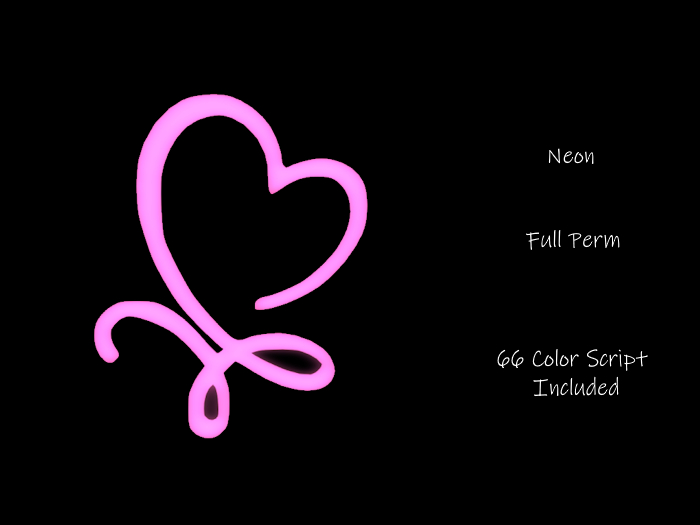 ~ VV ~ Heart - Neon - Full Perm