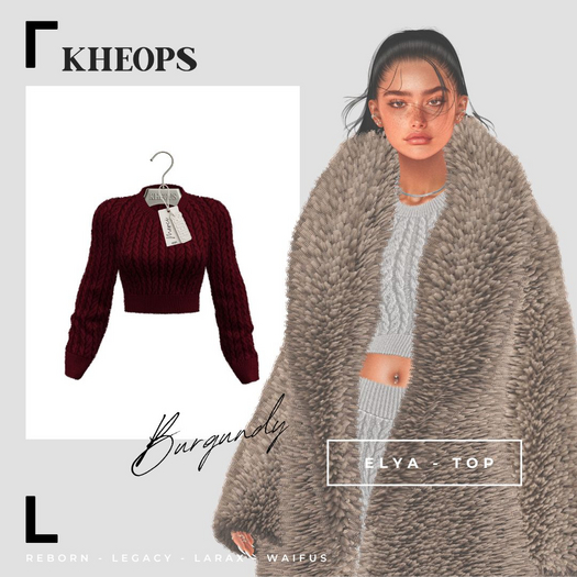Kheops  /\ - ELYA - TOP  - Burgundy