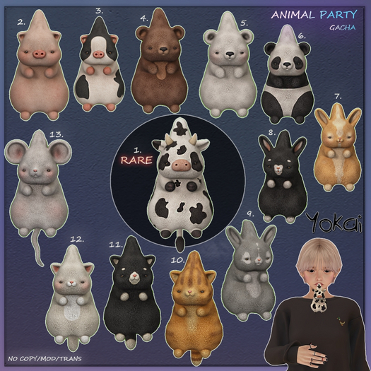 3.YOKAI - Animal Party GACHA - Spotted Piggy