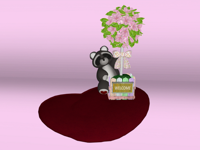 Welcome Raccoon Red and Green