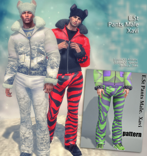 E.St Pants Male.  Xavi pattern