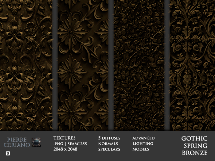 Gothic Spring bronze - 4 FULL PERM Textures
