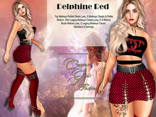 !CGF-*Delphine Red* Skirt Outfit