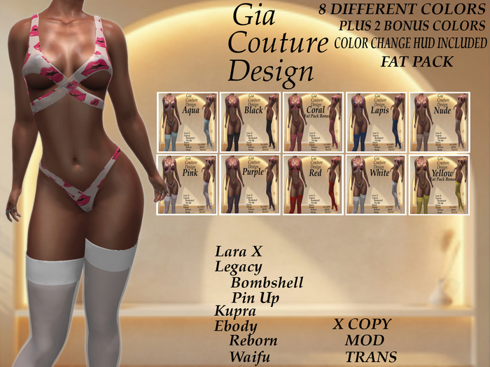 "GCD" Destiny Lingerie Set FAT PACK