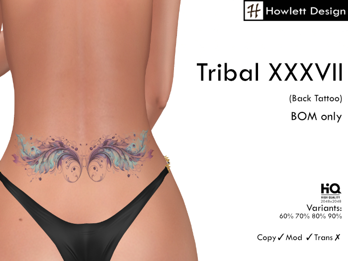 [HDesign] Tribal XXXVII (Back Tattoo)