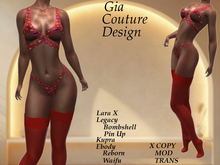 "GCD" Destiny Lingerie Set Red