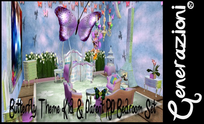 Generazioni - Butterfly Theme RP Bedroom Set