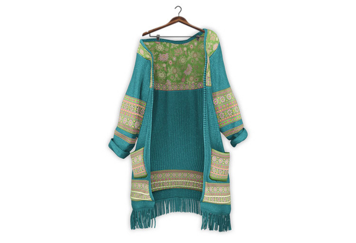 {Zaara} Naima boho sweater *turquoise*