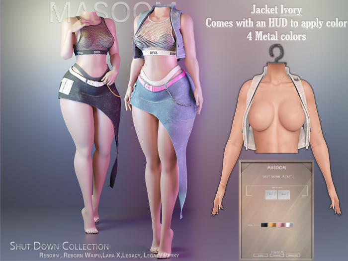 [[ Masoom ]] Shut Down Chaqueta - Ivory