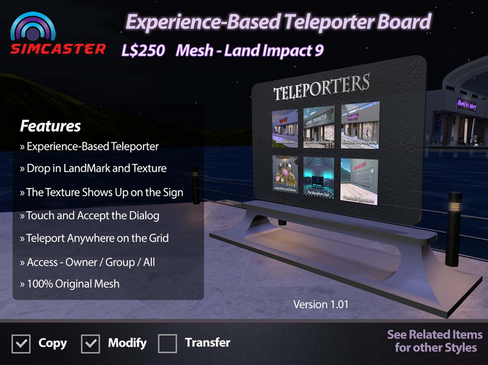 Experience Based Teleporter Board