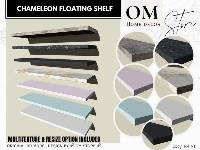 |OM| Chameleon Floating Shelf
