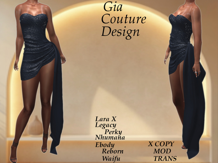 "GCD" Janey Shimmering Cocktail Dress Blue