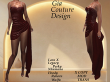 "GCD" Janey Shimmering Cocktail Dress Red