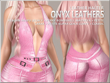 Leather Halter - Pink