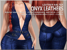 Leather Halter - Blue