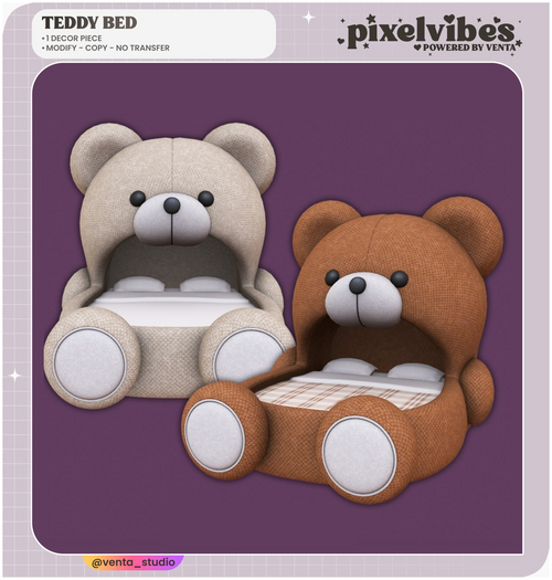 Pixel Vibes - Teddy Bed