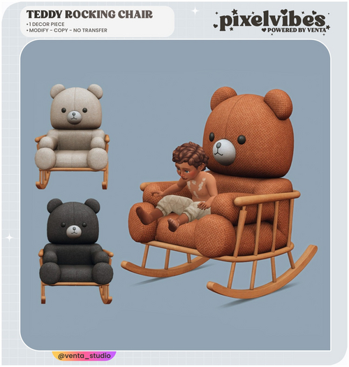 Pixel Vibes - Teddy Rocking Chair