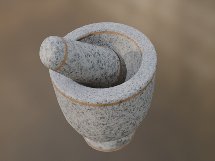 Mortar And Pestle, Granite Rosa