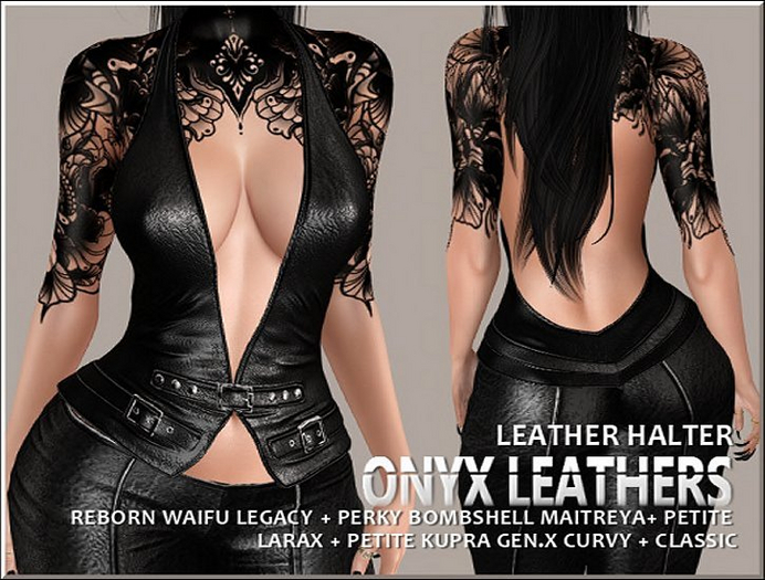 Leather Halter - Black