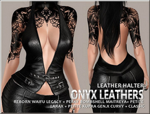 Leather Halter - Black