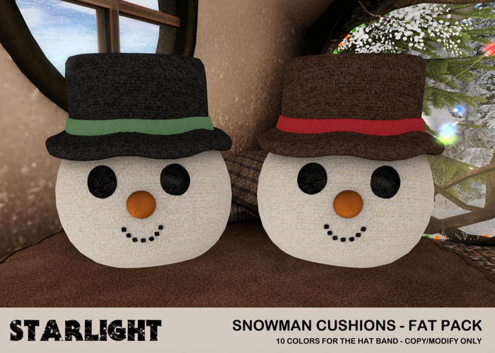 :: SA ::  Snowman Cushions - Fat Pack