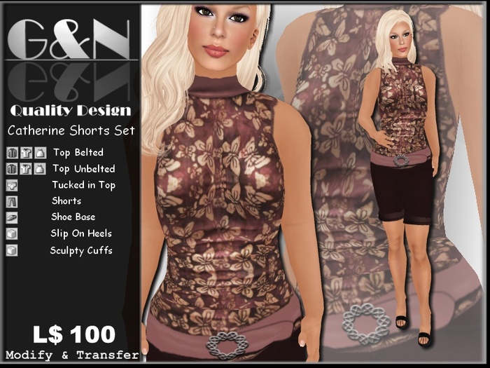 G&N Quality Design Catherine Short Set