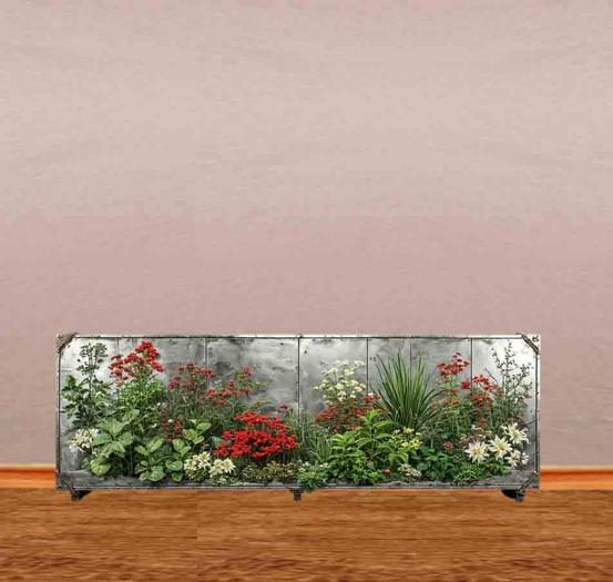 Wall Deco Sticker Mural Vegetation Frame Vegetation Panel 3