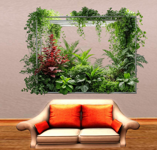 Wall Deco Sticker Mural Vegetation frame 5