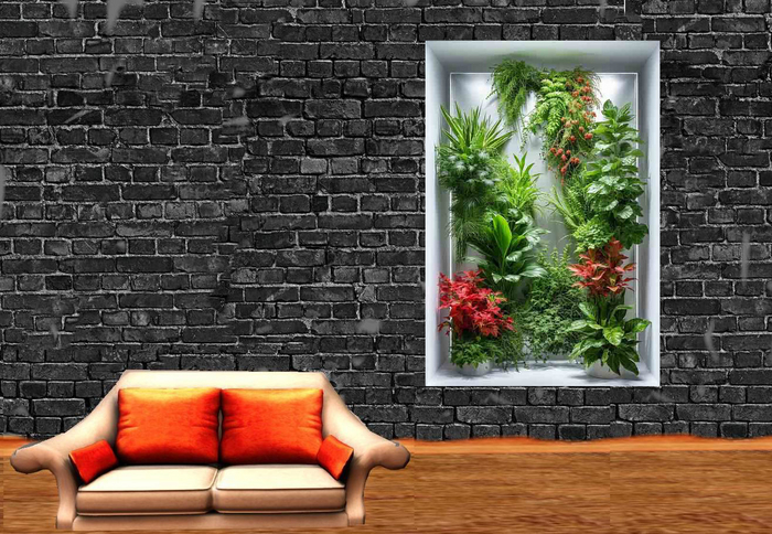 Wall Deco Sticker Mural Vegetation Frame 7