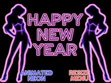  ★★★★★~ HAPPY NEW YEAR (neon) Gif - Resize Menu