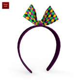 Mardi Gras Bunny Bow Headband