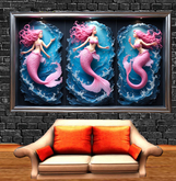 Wall Deco Sticker Mural Water Mermaid sirène 13