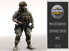 {DE} Military Soldier NPC- 3D static mesh decoration