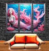 Wall Deco Sticker Mural Water Mermaid sirène 15