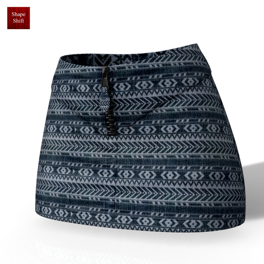 Denim Pattern Taem SKIRT REBORN