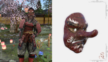Japanese mask - Crimson Tengu