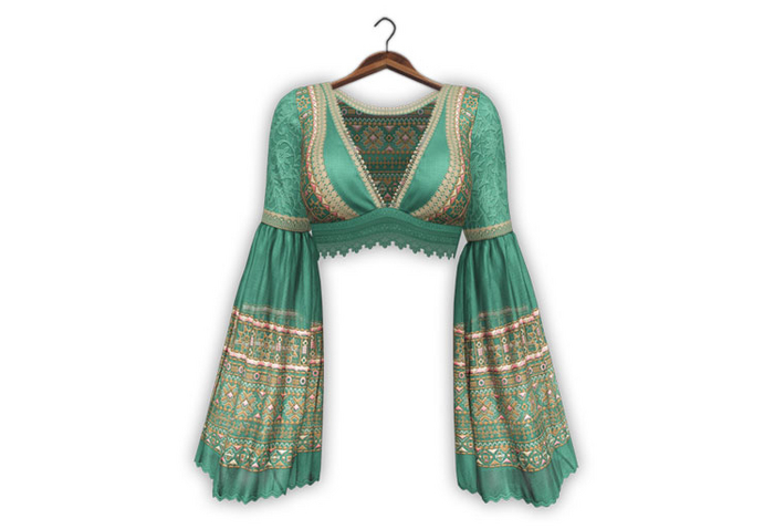 {Zaara} Sasha boho top *teal*