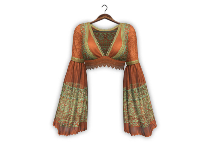 {Zaara} Sasha boho top *rust*