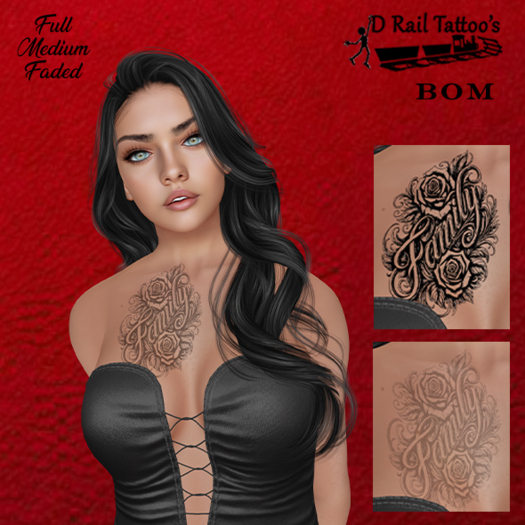 Family Chest Tattoo – BOM Layers Included